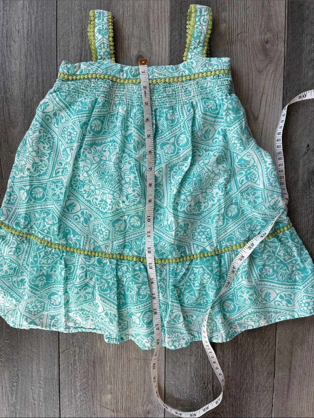 Beautiful GAP Kids Aqua Pattern Sundress - Resort/Summer/Event - XS (4-5)